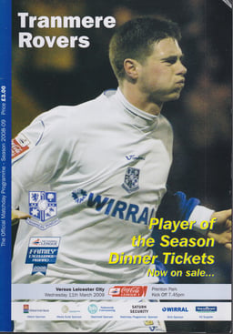 Tranmere Rovers v Leicester City Match Programme 2009-03-11